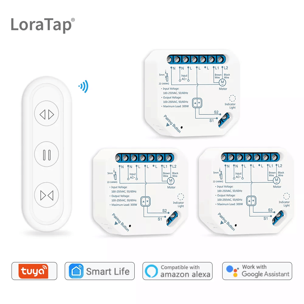 Universal Remote Smart Home - Tuya Smart Life Gordijnschakelaarmodule Afstandsbediening Jaloezieën