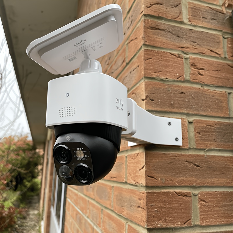 Eufy Camera E220 - Witte Eufy S340 stand-alone camera, hoekmontagebeugel,